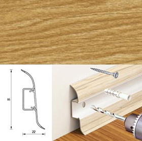 Напольный плинтус Идеал Классик К-П85, 272 Сосна золотистая 85мм/22мм, 1 м.п.